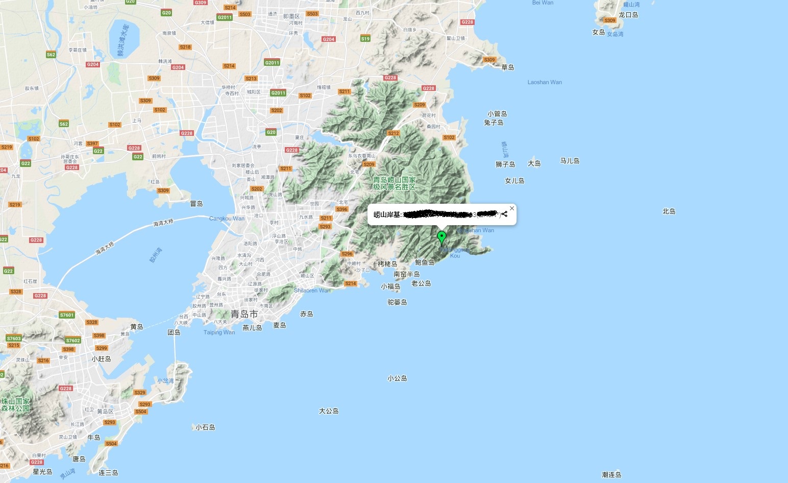 动中通系统采用海面多点覆盖:岸基基站点位的扩充：为了获得更远的传输距离和通讯效果，我们建议在崂山南侧山脉靠海位置，安装补充基站